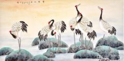 中国风格的画中仙鹤为什么画成了歪脖子
